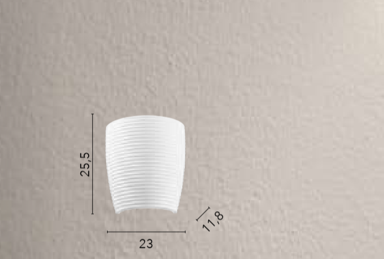 Applique rigato in gesso con linee orizzontali 2XE27 non incl. CORINTO Applique rigato in gesso con linee orizzontali 2XE27 non incl. CORINTO